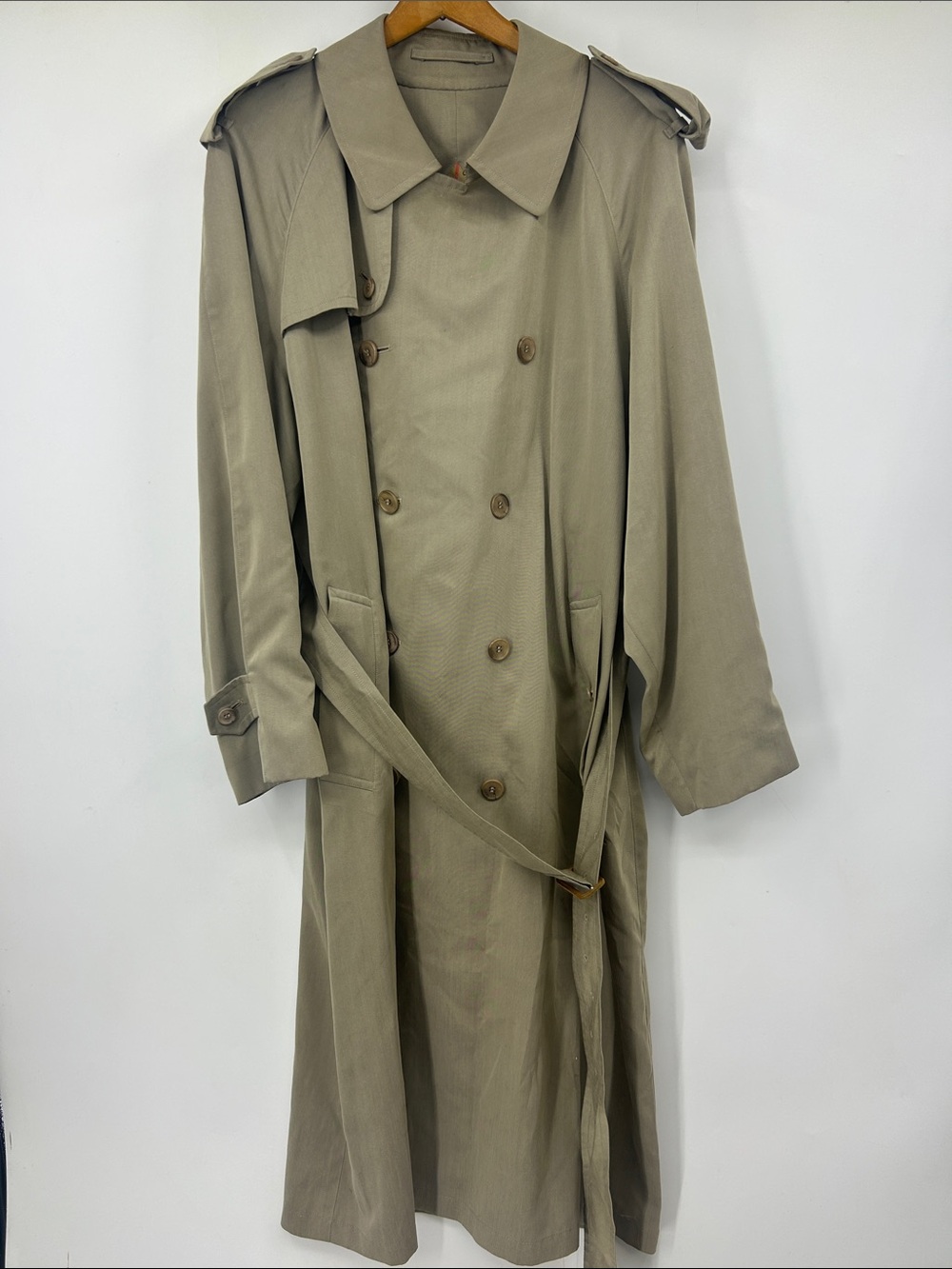 Authentic Vintage Burberry Classic Men's Double-Breasted Trench Coat 42 US L
